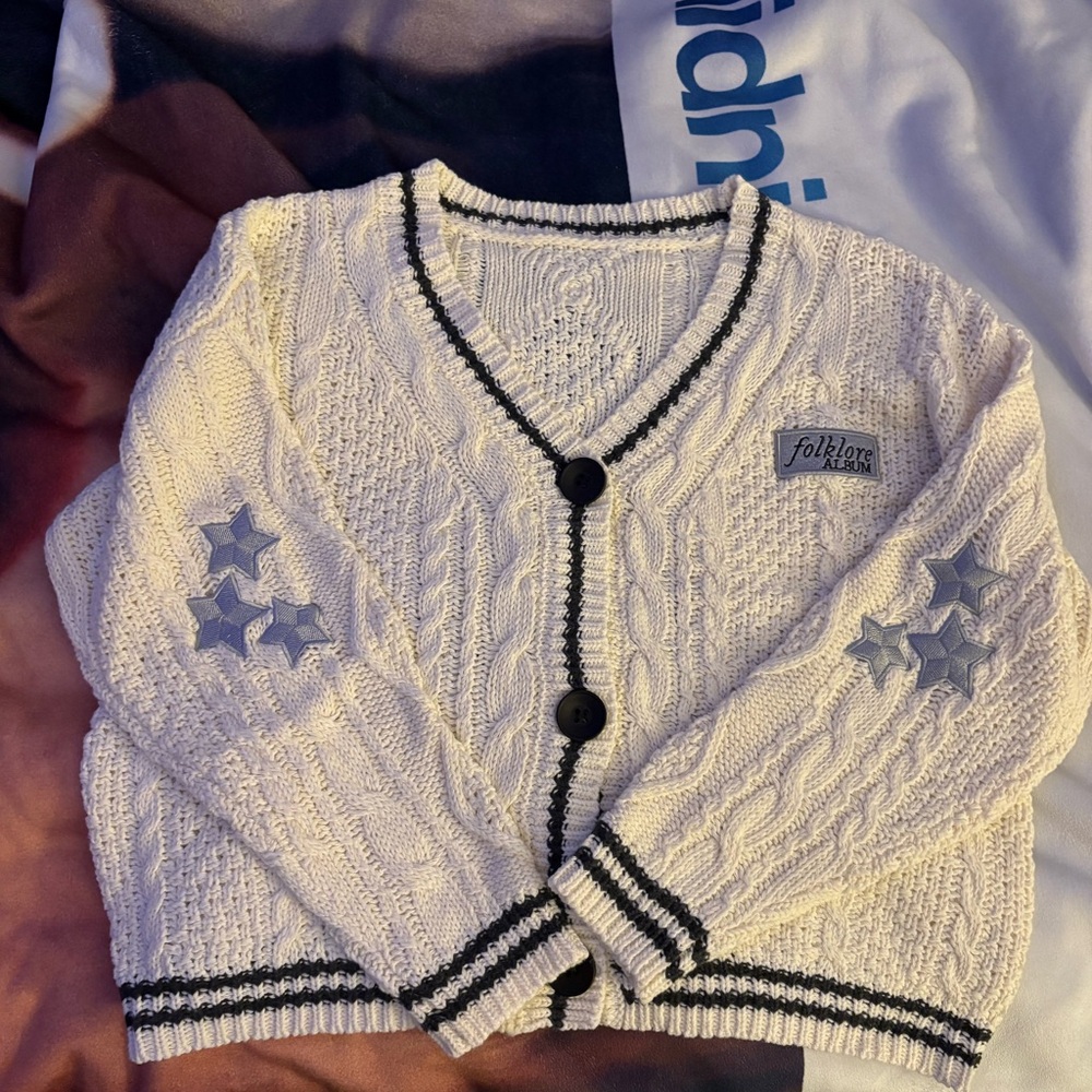 Taylor swift Folklore Cardigan with Folklore album patch